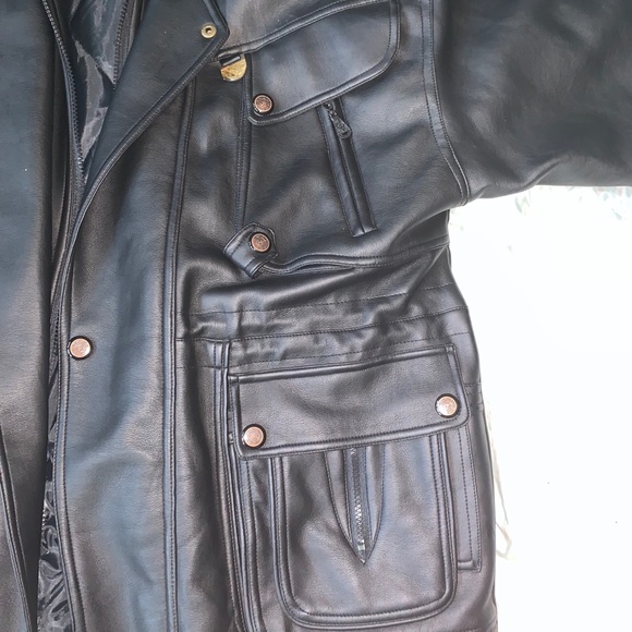 GV Italy Moda Designer Faux Leather Jacket - Picture 3 of 8